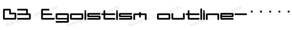 D3 Egoistism outline字体转换